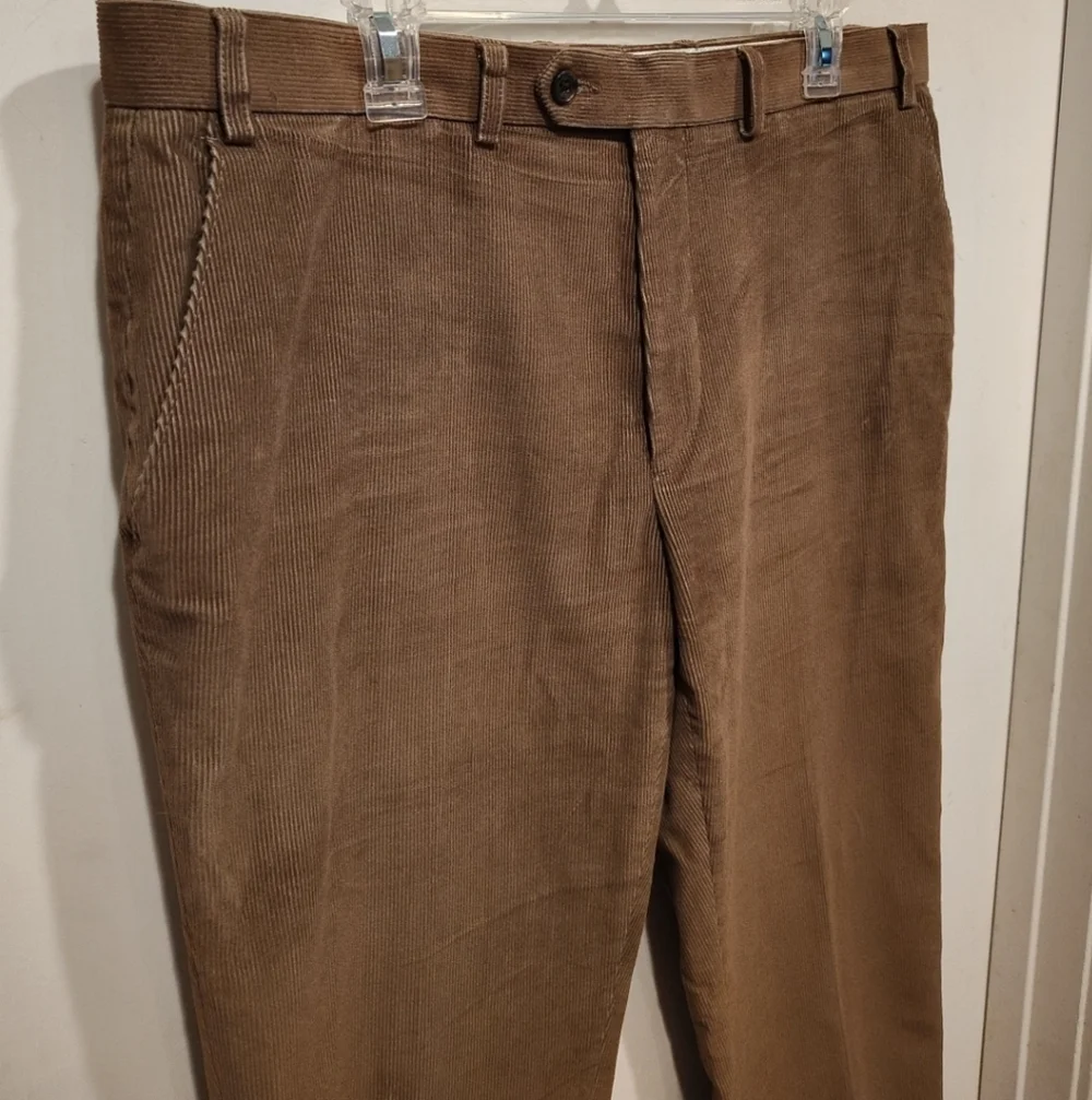 Lauren Ralph Lauren Men's Brown Corduroy Dress Pants Sz 38x30 Casual Career